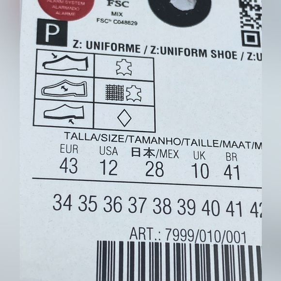 NWT. Zara Women's White Leather Uniform Sneakers. Size 11, 12, 13. - Picture 10 of 15